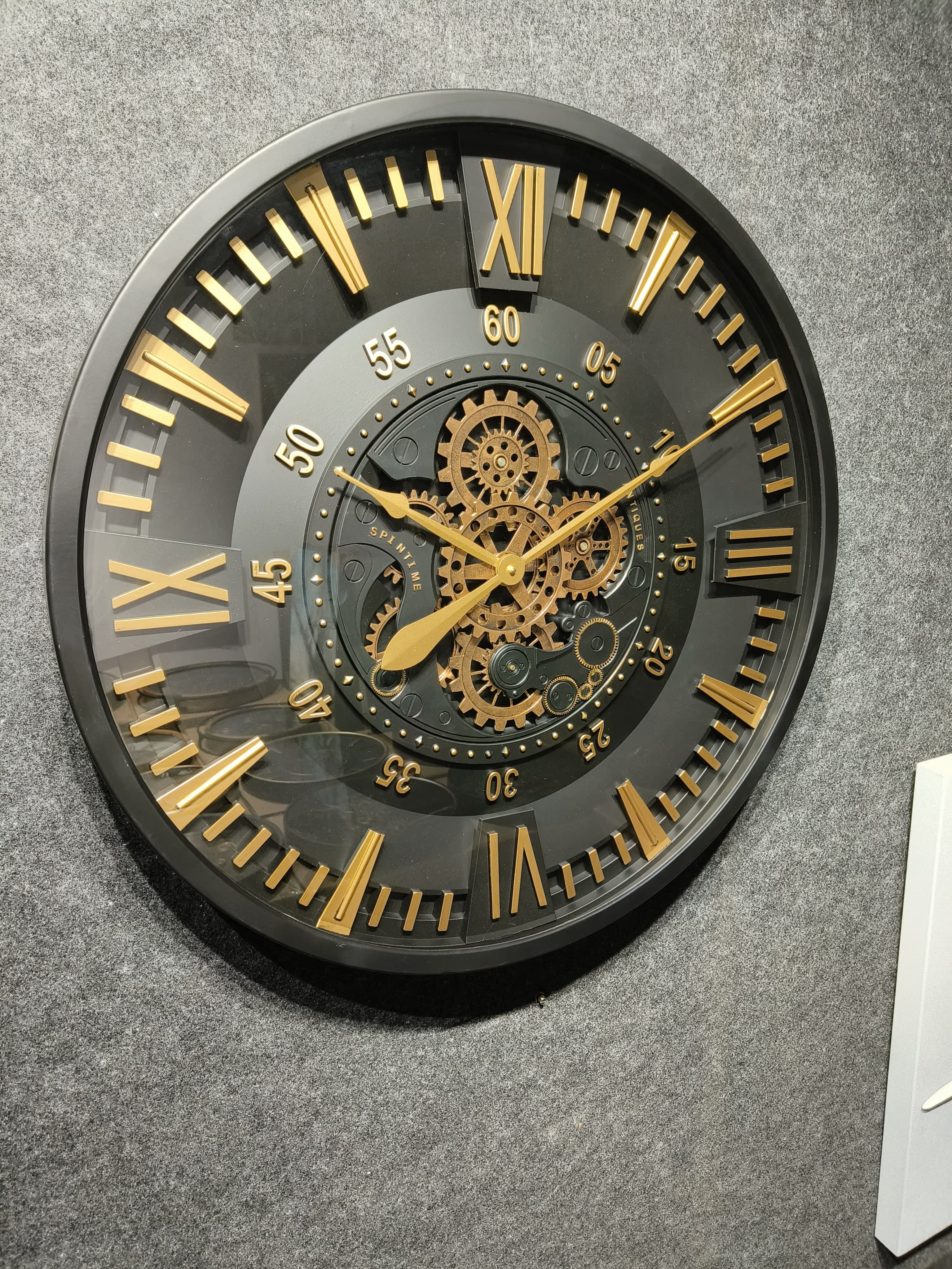 Metal Gear Standing Wall Clock For Home Decor (size 80*10*80)cm