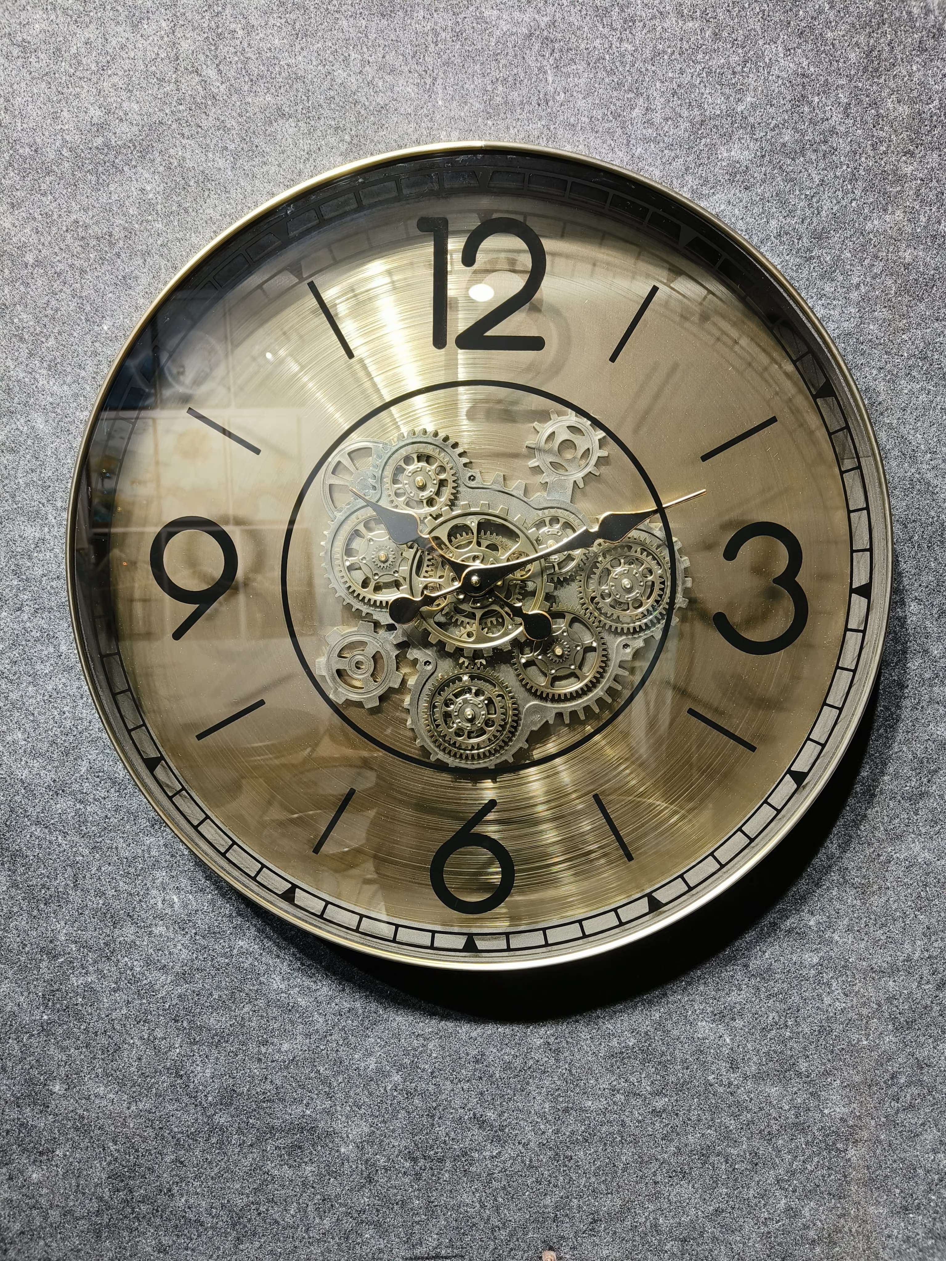 Metal Gear Standing Wall Clock For Home Decor (size 60*7.5*60)cm