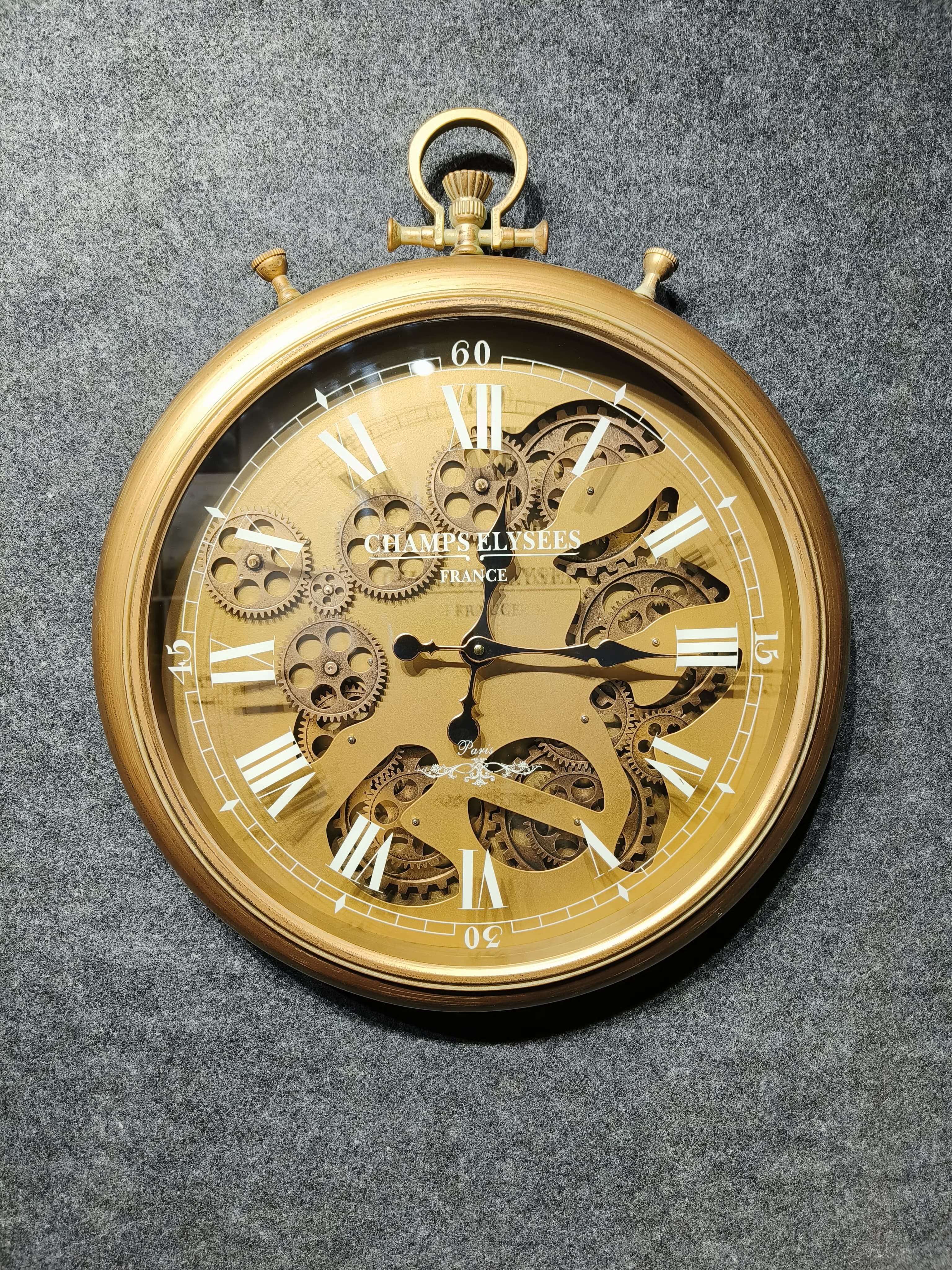 Tradition Royal Retro Style Metal Gear Clock (size 52.7*7.5*61.5)