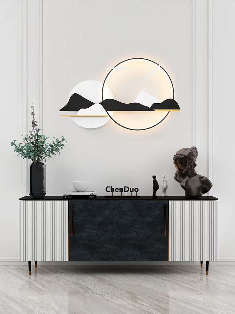 Modern LED Metal Wall Art for Home Decor (size 50*100 cm)