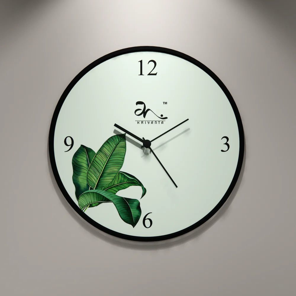 DANCING LEAVES WALL CLOCK ART