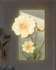 Modern Led Wall Flower Painting, Beautiful Living Room Painting (Size:- 2*4 feet)