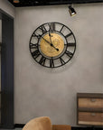 Metal Wall Clock for Living Room Decor (size 50*50)cm