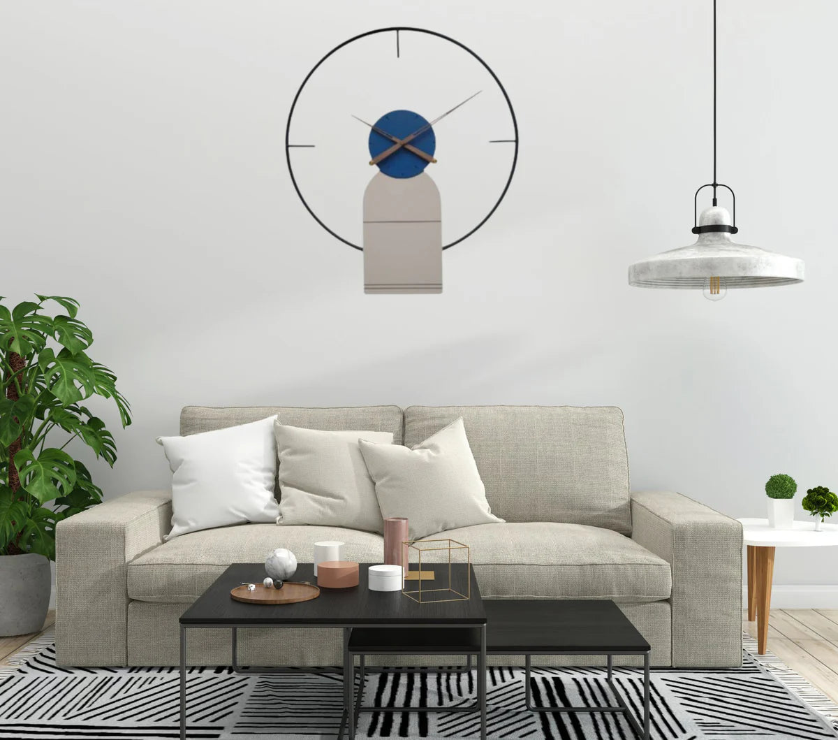 Silent Metal Wall Clock (size 24 Inch)
