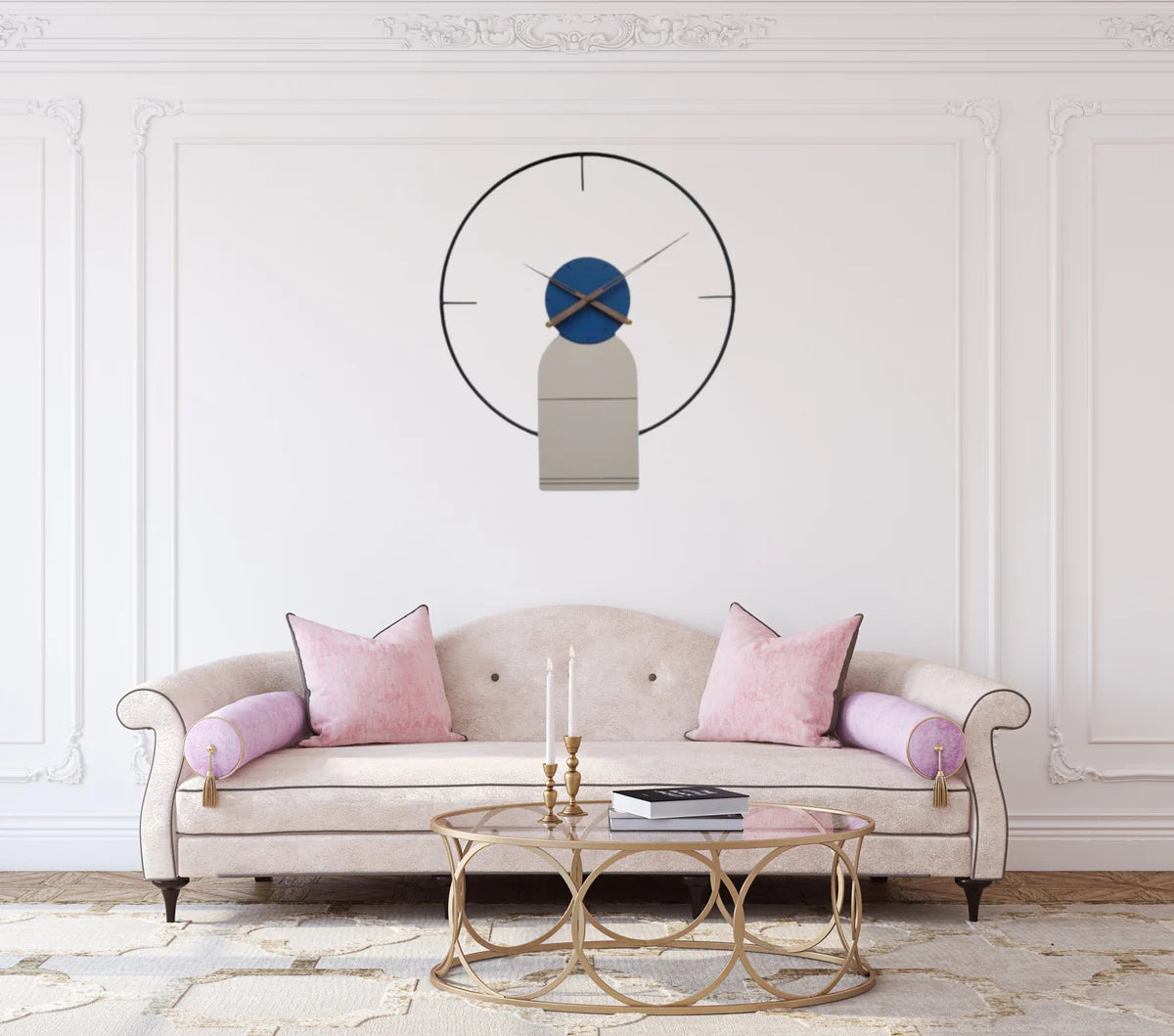 Silent Metal Wall Clock (size 24 Inch)