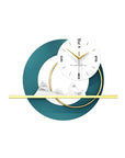 Blue Abstract Shaped Contemporary Wall Clock Size 45 cm x 60 cm