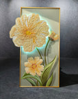 Modern Led Wall Flower Painting, Beautiful Living Room Painting (Size:- 2*4 feet)