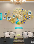 Creative Rose Gold Wall Clock Living Room Unique Large Digital Peacock Wall Clock - Shreya home decor