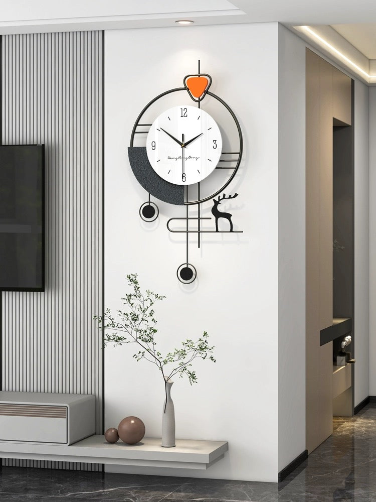 Metal Wall Decor Modern Art Wall Hanging Wall Clock (42*80 cm)