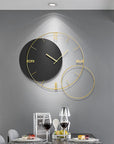 Modern Round Oversized Wall Clock Home Decor Art in Black - Shreya home decor