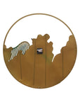 Designer Iron Round Dark Green and Golden Analog Wall Hanging Clock for Living Room Bedroom Home Office Timeless Decor - Shreya home decor