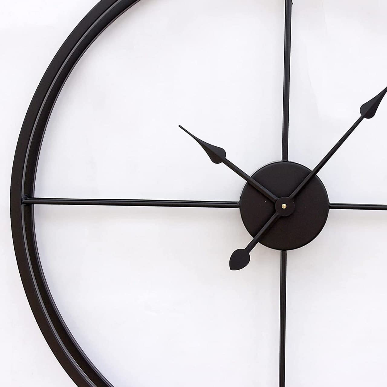 Hand Made Double Ring Big Size Metal Wall Clock (Black Needles) - Shreya home decor