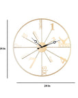Metal Wall Clock Decorative Iron Metal for Home/Living Room/Bedroom/Dining Room/Hotel - Shreya home decor