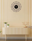 Unique Designer Metal Round Wall Clock, Stylish Black Finish, Perfect for Adding Elegance to Your Living Room and Home D?cor - Shreya home decor