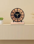 Arts Unique Designer Metal Round Table Clock for Living Room & Home (15 * 18 CM) - Shreya home decor