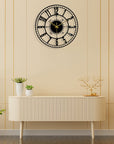 Modern Round Metal with Silent Machine Wall Clock for Wall Decor - Shreya home decor