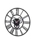 Clocks for Living Room Analog Wall Clock, Black Rustic Farmhouse Metal Wall Clock for Office, Bedroom - Shreya home decor
