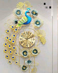 Peacock Metal Wall Clock Material-Wrought Iron - Shreya home decor
