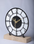 Designer Metal Round Table Clock for Living Room & Home, Used for Study Table/Office Desk/Showpiece/Gift Item (6 inch) - Shreya home decor