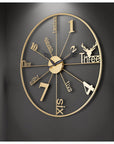 Metal Wall Clock Decorative Iron Metal for Home/Living Room/Bedroom/Dining Room/Hotel - Shreya home decor
