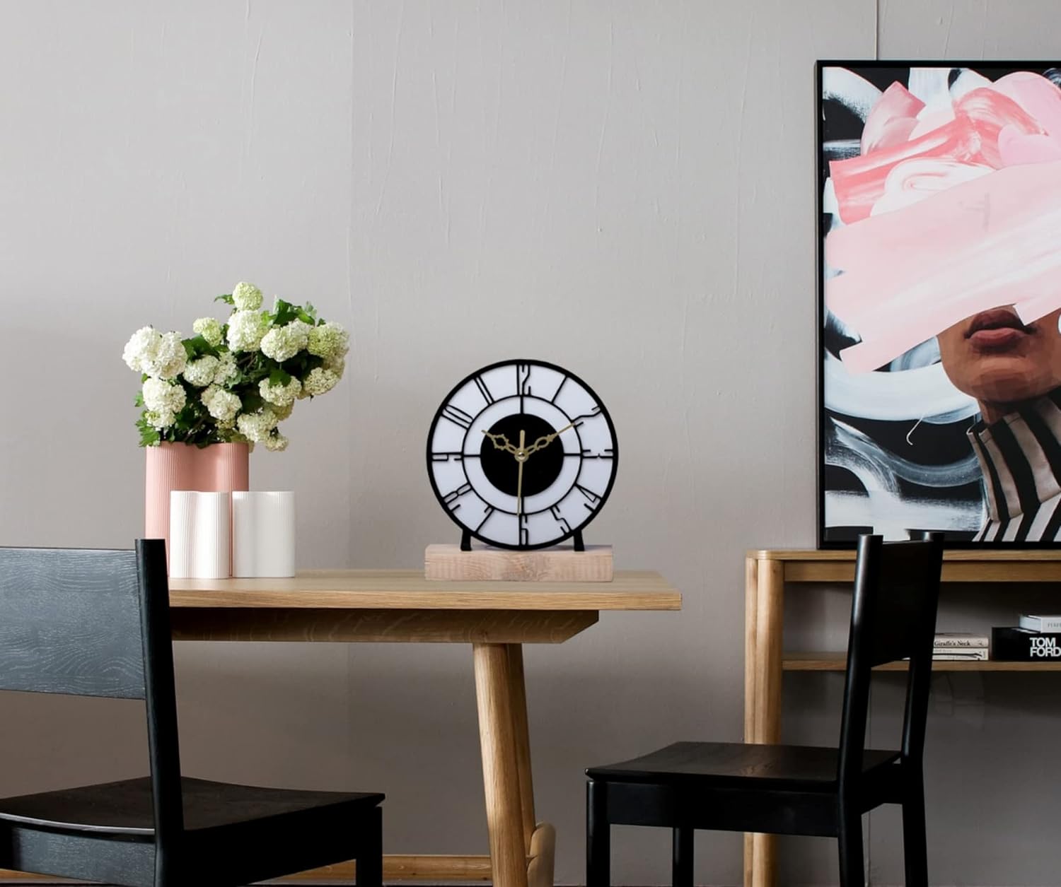Designer Metal Round Table Clock for Living Room & Home, Used for Study Table/Office Desk/Showpiece/Gift Item (6 inch) - Shreya home decor