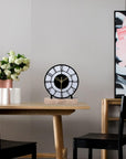 Designer Metal Round Table Clock for Living Room & Home, Used for Study Table/Office Desk/Showpiece/Gift Item (6 inch) - Shreya home decor