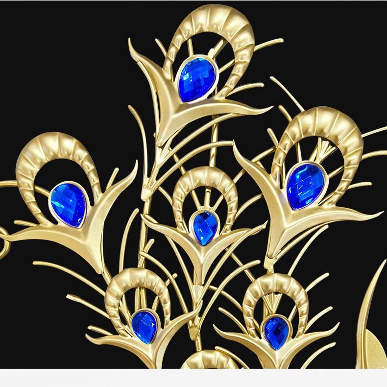Creative Rose Gold Wall Clock Living Room Unique Large Digital Peacock Wall Clock - Shreya home decor