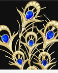 Creative Rose Gold Wall Clock Living Room Unique Large Digital Peacock Wall Clock - Shreya home decor