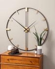Wall Clock Mute Round Wall Clocks Non-Ticking Battery Operated Clock for Living Room Bedroom Home Decor - Shreya home decor