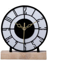 Designer Metal Round Table Clock for Living Room & Home, Used for Study Table/Office Desk/Showpiece/Gift Item (6 inch) - Shreya home decor