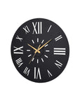 Black Analog Metal Wall Clock Rustic Farmhouse Clock for Office, Bedroom, Living Room - Shreya home decor