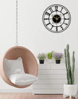 Modern Round Metal with Silent Machine Wall Clock for Wall Decor - Shreya home decor