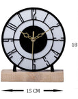 Designer Metal Round Table Clock for Living Room & Home, Used for Study Table/Office Desk/Showpiece/Gift Item (6 inch) - Shreya home decor