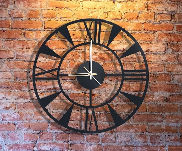 Designer Stylish Metal Wall Clock for Living Room, Bedroom, Office, Kitchen, Home and Hall, Antique Big Size Modern Wall Watch for Home Decor - Shreya home decor