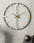 Wall Clock Mute Round Wall Clocks Non-Ticking Battery Operated Clock for Living Room Bedroom Home Decor - Shreya home decor