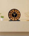Designer Metal Round Table Clock for Living Room & Home, Used for Study Table/Office Desk/Showpiece/Gift Item (6 inch) - Shreya home decor