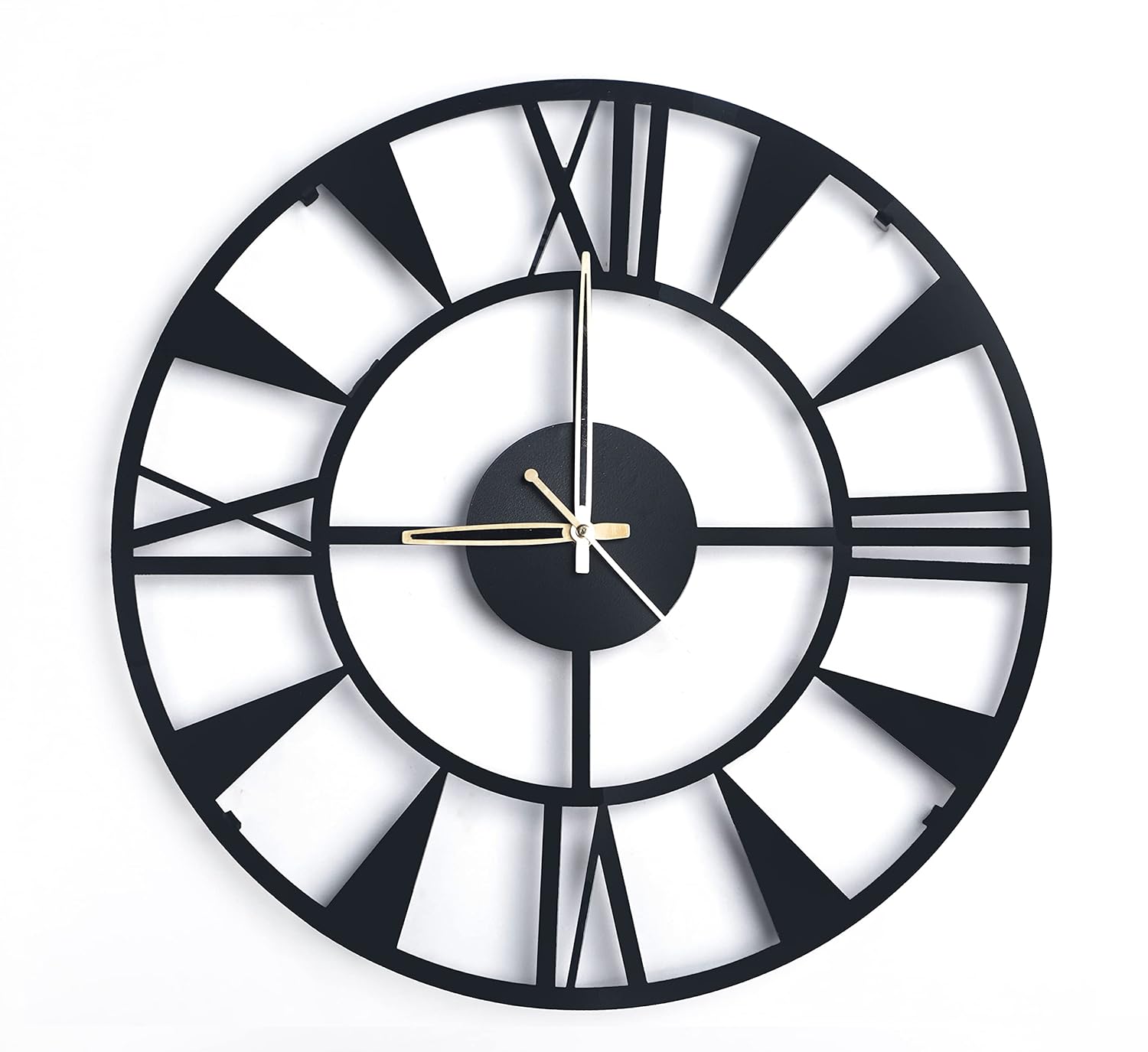 Designer Stylish Metal Wall Clock for Living Room, Bedroom, Office, Kitchen, Home and Hall, Antique Big Size Modern Wall Watch for Home Decor - Shreya home decor