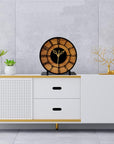Designer Metal Round Table Clock for Living Room & Home, Used for Study Table/Office Desk/Showpiece/Gift Item (6 inch) - Shreya home decor