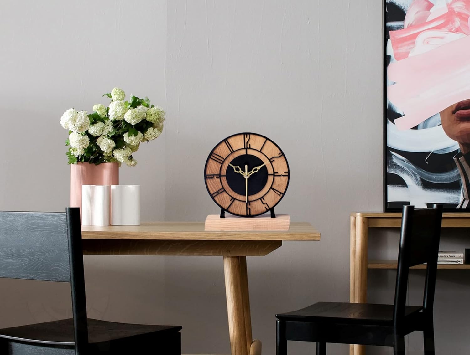 Arts Unique Designer Metal Round Table Clock for Living Room & Home (15 * 18 CM) - Shreya home decor