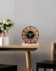 Arts Unique Designer Metal Round Table Clock for Living Room & Home (15 * 18 CM) - Shreya home decor