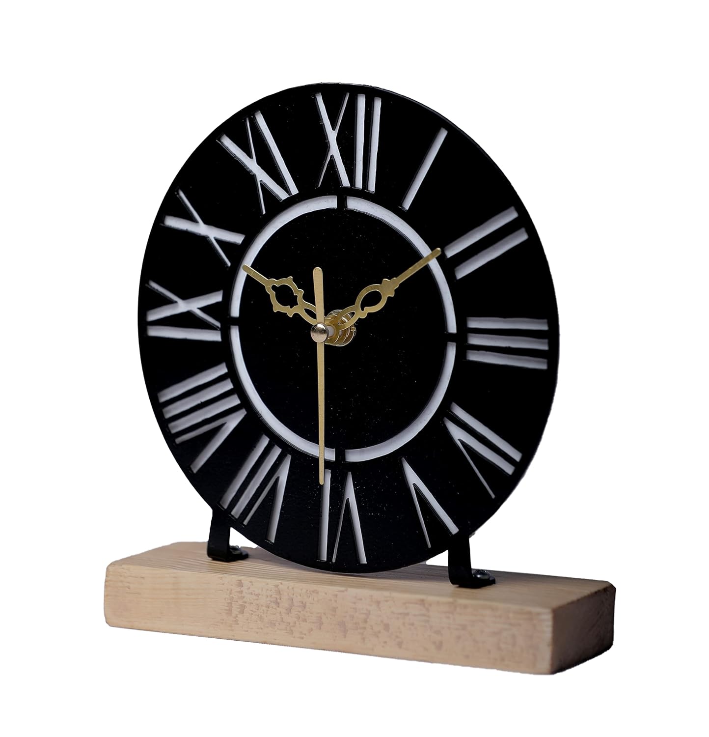 Designer Metal Wall Clock for Livingroom ,Office Table Accessories (6 inch) - Shreya home decor