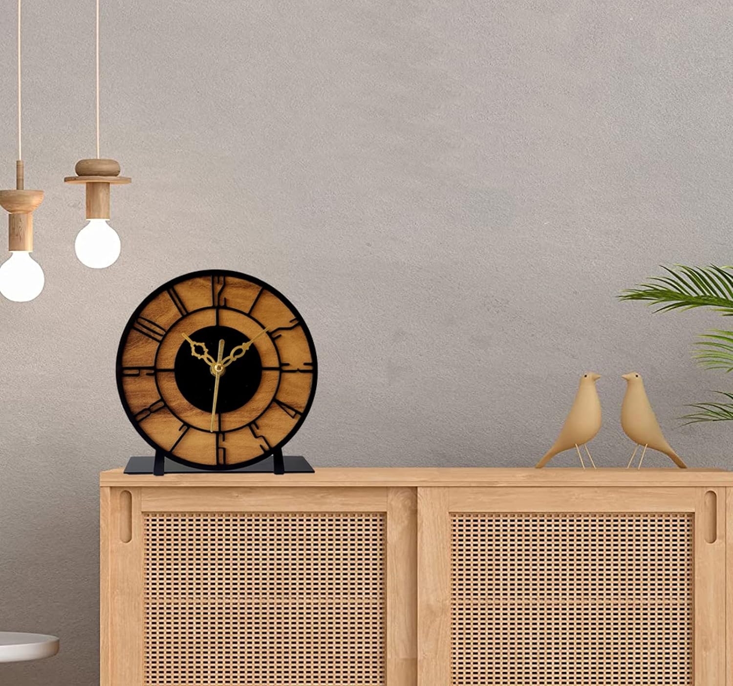 Designer Metal Round Table Clock for Living Room & Home, Used for Study Table/Office Desk/Showpiece/Gift Item (6 inch) - Shreya home decor