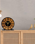 Designer Metal Round Table Clock for Living Room & Home, Used for Study Table/Office Desk/Showpiece/Gift Item (6 inch) - Shreya home decor
