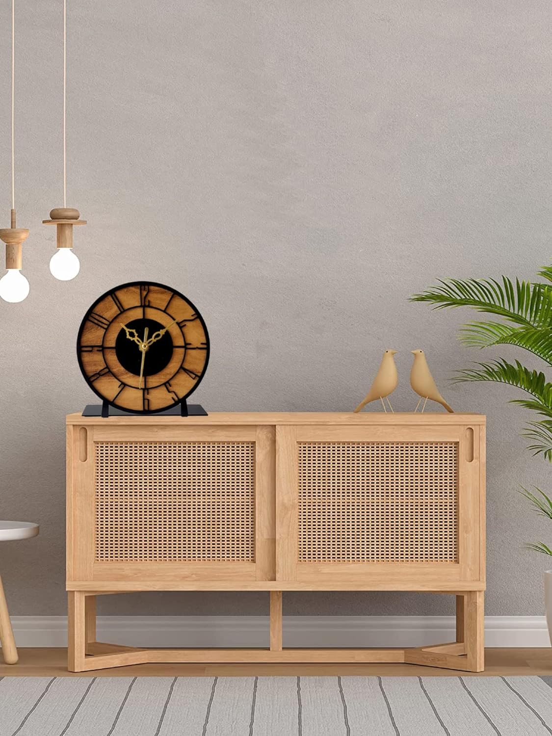 Designer Metal Round Table Clock for Living Room & Home, Used for Study Table/Office Desk/Showpiece/Gift Item (6 inch) - Shreya home decor