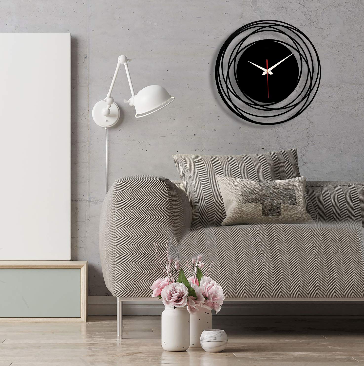 Unique Designer Metal Round Wall Clock for Living Room & Home - Shreya home decor