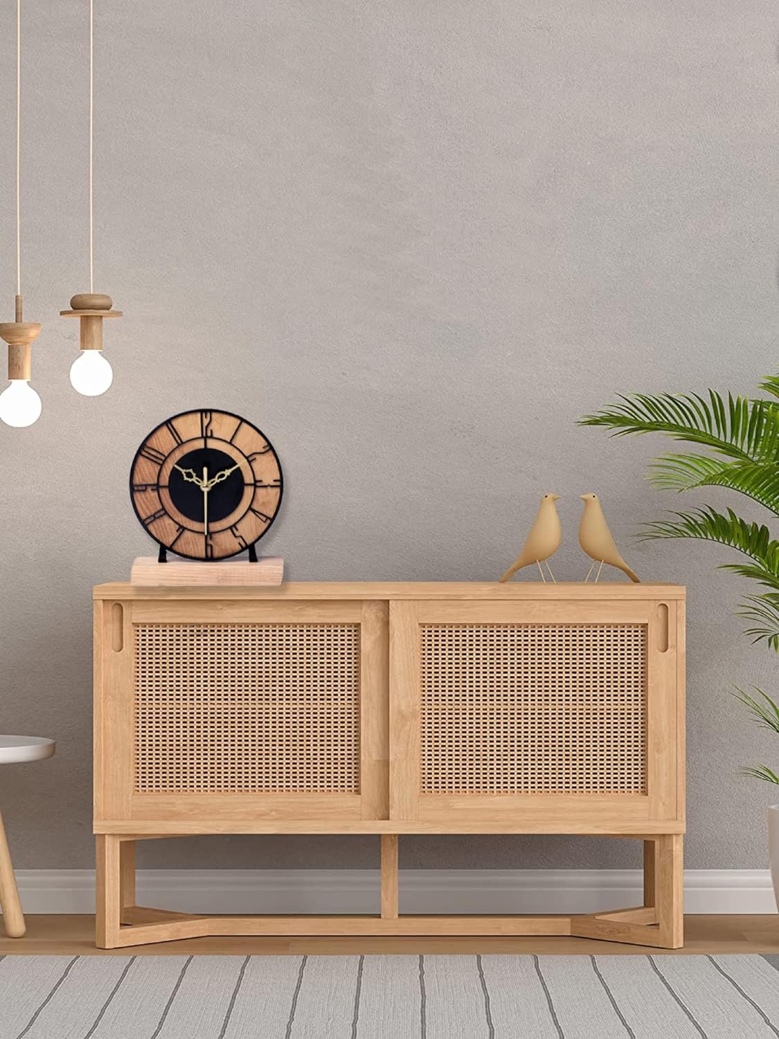 Arts Unique Designer Metal Round Table Clock for Living Room & Home (15 * 18 CM) - Shreya home decor