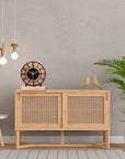 Arts Unique Designer Metal Round Table Clock for Living Room & Home (15 * 18 CM) - Shreya home decor