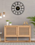 Modern Round Metal with Silent Machine Wall Clock for Wall Decor - Shreya home decor