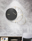 Modern Round Oversized Wall Clock Home Decor Art in Black - Shreya home decor