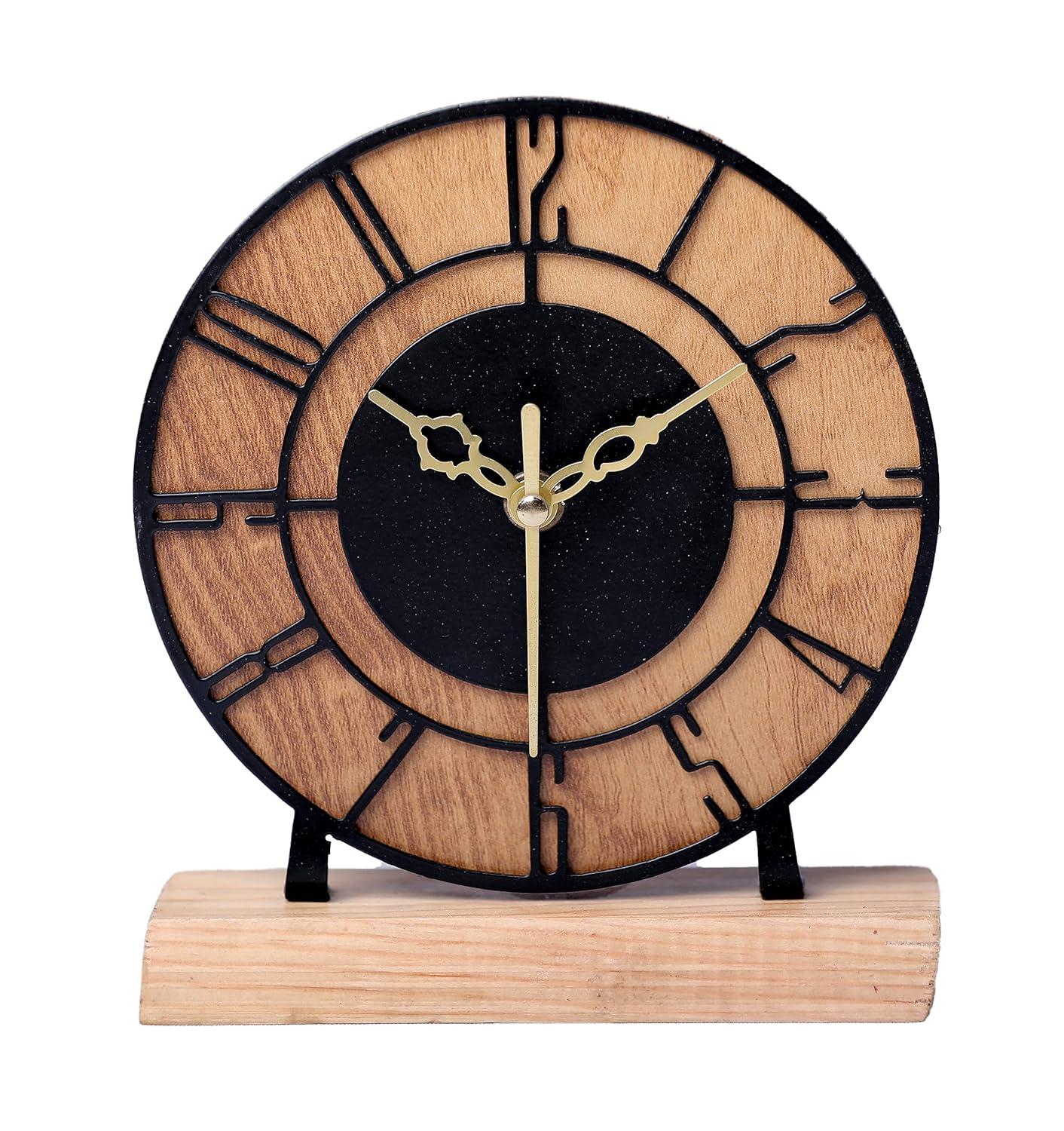 Arts Unique Designer Metal Round Table Clock for Living Room & Home (15 * 18 CM) - Shreya home decor